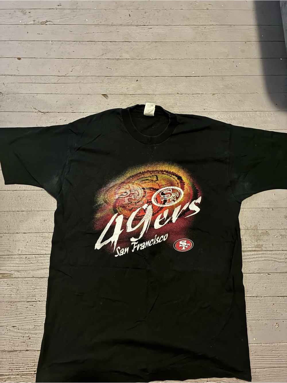 Vintage 90s San Francisco 49ers Big Graphic NFL Football T Shirt XL Heavy Cotton